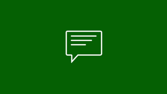 Mobile chat app icon displays notifications for missed messages.chat minimalist stroke animation.