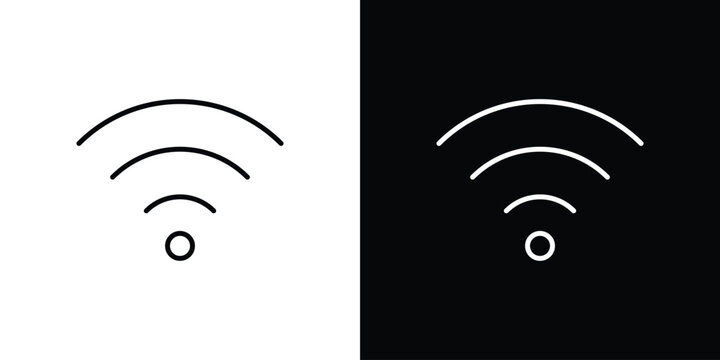 Wifi icon in editable outlined, Vector EPS10