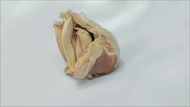 garlic on wooden background
