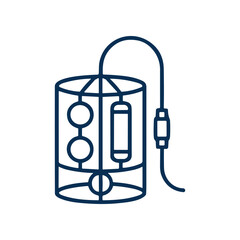 Fototapeta premium Simple line drawing of battery.