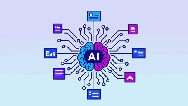 Artificial Intelligence Brain Network with Data Connections