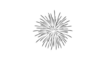 Naklejka premium Black and White Fireworks Burst
