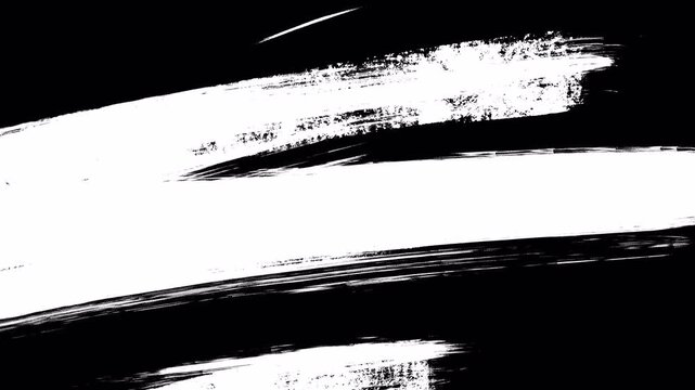 Abstract black and white paint brush strokes background.