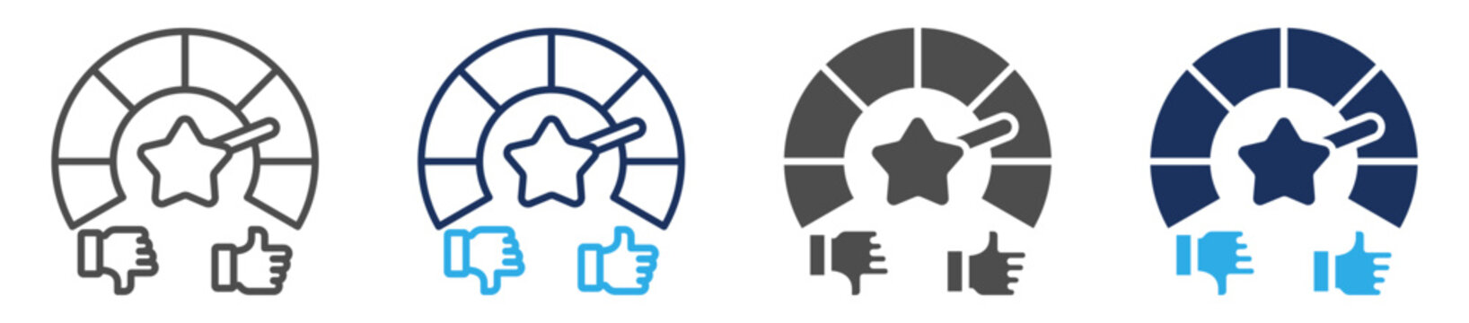 nps icon set multiple concept