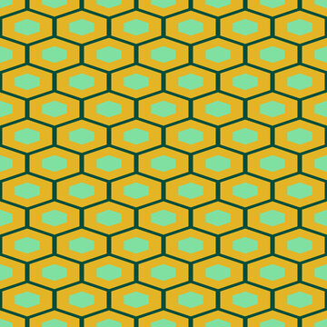 Seamless Hexagon Pattern Mint