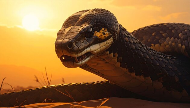 Snake sunset
