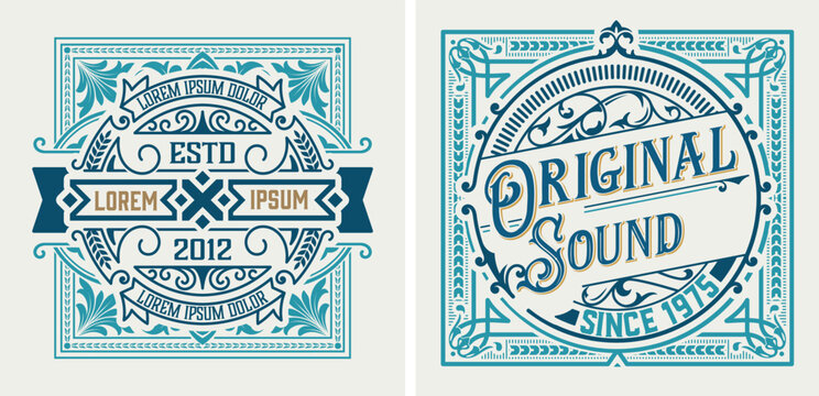 Vintage ornamental badge collection
