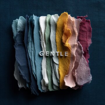 Gentle textile colors studio setting textile image calm environment