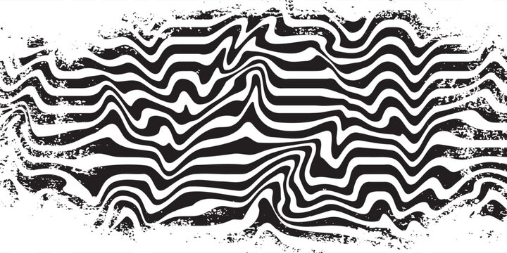 Wavy Seamless Trippy Patterns in Psychedelic Colors. Abstract Vector Swirl Backgrounds. 1970 Aesthetic Textures with Flowing Waves