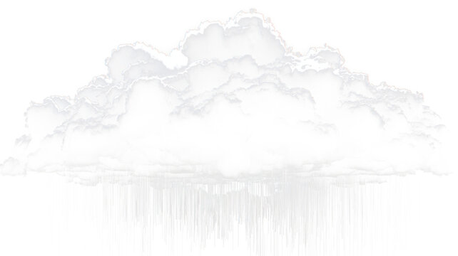 Transparent png isolated realistic white cloud element with drip rain effect on transparent background ideal for overlays graphic design and sky weather concepts cutout clean backgrounds special art