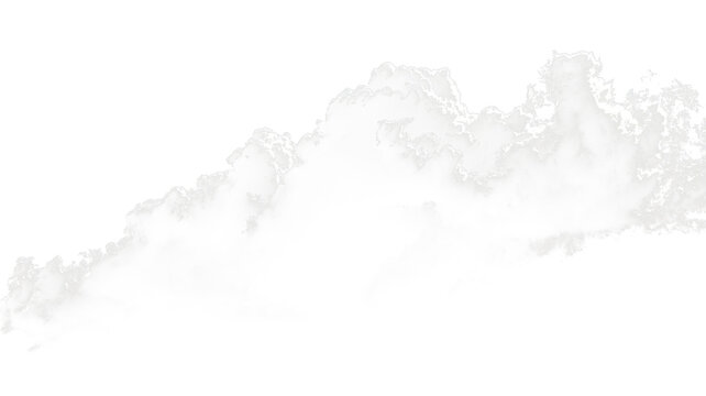 Transparent png of a fluffy isolated white cloud element with clean cutout on transparent background ideal for sky overlays special effects digital design projects and graphic illustration effect art