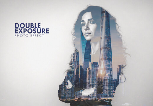 Double Exposure Photo Effect PSD Template