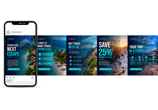 Travel Agency Social Media Post Carousel