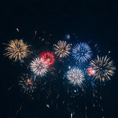 Fototapeta premium fireworks in darknight