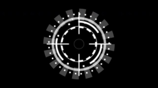 Target circle 2D HUD ,Sci-fi HUD progress animation 4K