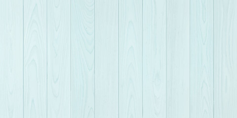 Fototapeta premium A light blue wooden plank background with subtle wood grain texture offers a serene and clean aesthetic, perfect for subtle backdrops and design elements.