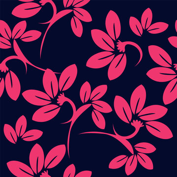 beautiful digital flower allover seamless design vector pattern ethnic