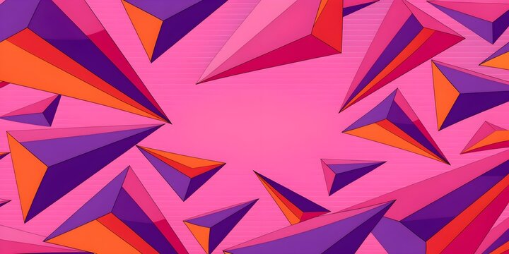 Dynamic Pink Geometric Burst Vector Background with Sharp Abstract Shapes and Modern Artistic Design