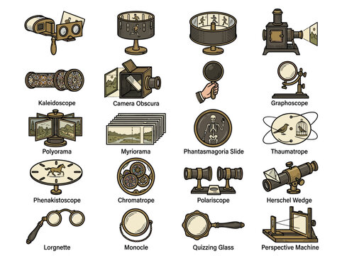 Vintage Optical Devices Collection: Science and Illusion from History
