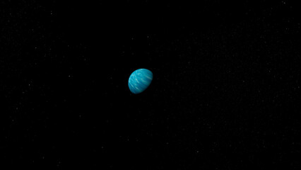 The planet Uranus and space. 3d illustration © Wublie
