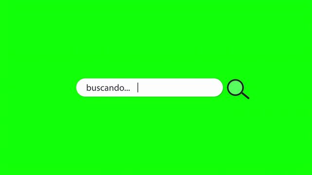 Spanish Searching Text In A Green Screen Search Bar
