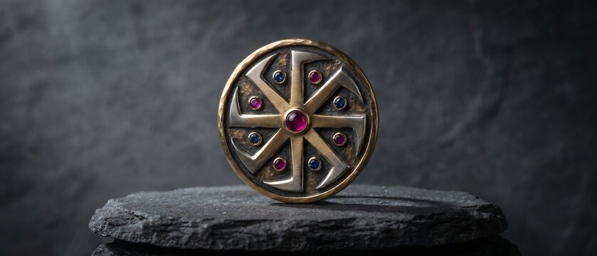 Sacred Sun Wheel: Slavic Kolovrat Amulet in Gold & Silver