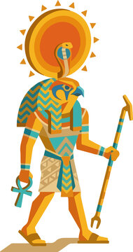 Ancient Egyptian God Ra Illustration