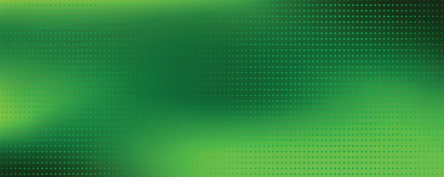 Abstract green gradient background with halftone dot pattern overlay. Modern tech design template for banners, covers, presentations, and wallpapers