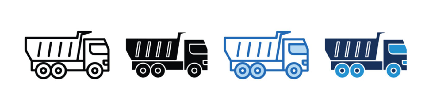 Tipper Truck  icon Collection With Multiple Styles