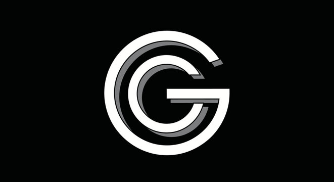 Modern geometric letter G initial logo design