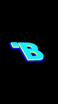 3D Letter B Neon Typography in Modern Cyberpunk Style
Futuristic Three Dimensional Vibrant Cyan and Orange Lettering
Isometric Glowing Neon Alphabet Design on Black Background
Abstract 3D Bold Font wi