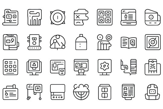 Modern ui elements and complex data visualization symbols for digital dashboards and web design