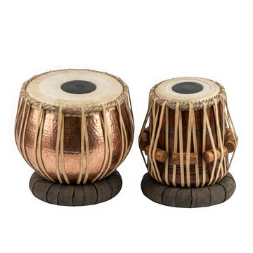 Traditional indian tabla drums musical instrument as PNG asset