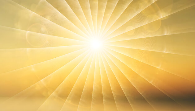 Radiant golden sunburst background with soft linear light rays emanating from bright center.
