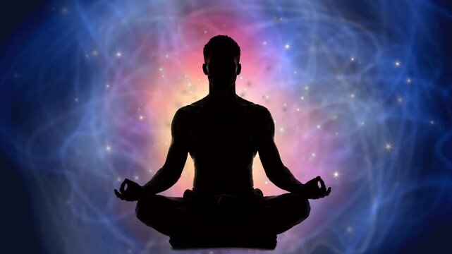 Man in meditation pose