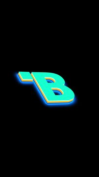 3D Letter B Neon Typography in Modern Cyberpunk Style
Futuristic Three Dimensional Vibrant Cyan and Orange Lettering
Isometric Glowing Neon Alphabet Design on Black Background
Abstract 3D Bold Font wi