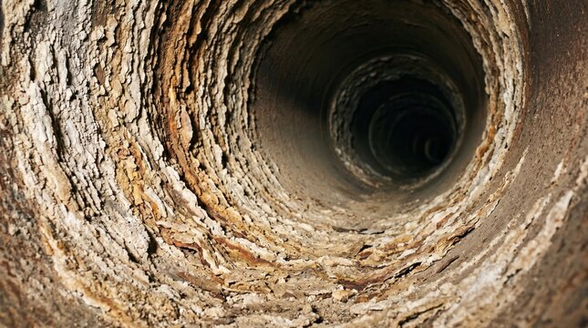 Severely Clogged Industrial Water Pipe Showing Scale Buildup and Water Scarcity Infrastructure Risk