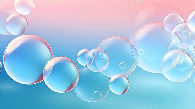Digital colorful soap bubbles geometric abstract background