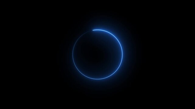 Loading Circle, Video. icons on slow internet and load gradient round eclipse. LED screens projection technology.