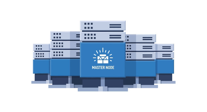 Master Node Server Infrastructure Concept for Blockchain, Web Hosting, and Network Data Center