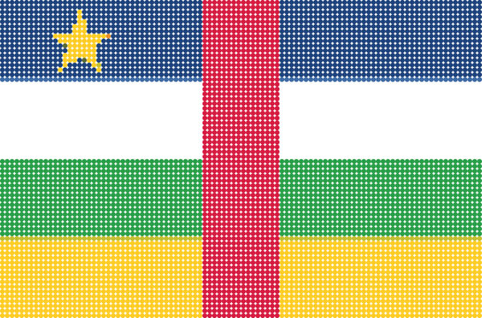 Flag of Central African Republic pixel art of dots
