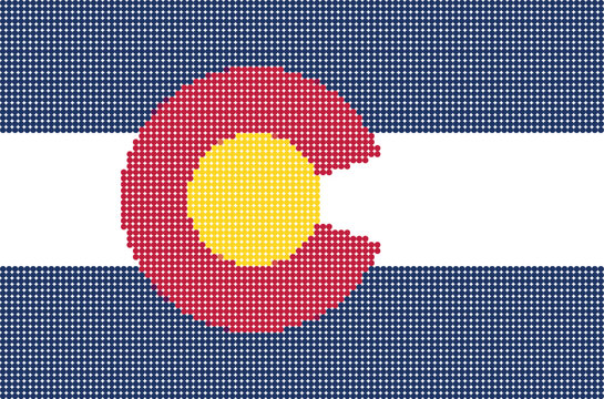 Flag of Colorado pixel art of dots