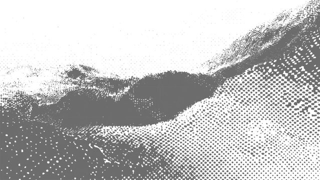 Halftone wave pattern with dots and gradient texture  abstract design element