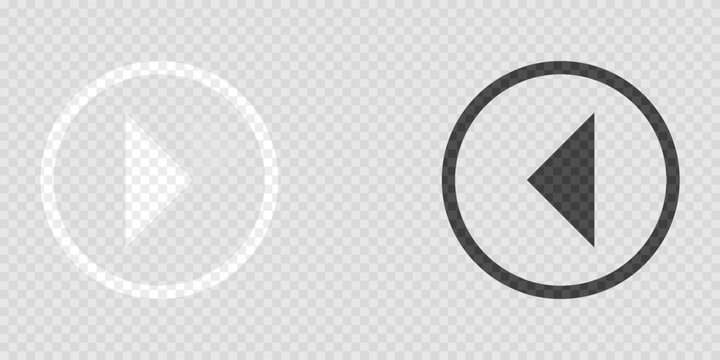Play button icons on transparent backdrop. Digita webl vector illustration