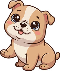 Fototapeta premium Bulldog Puppy Digital Art Design