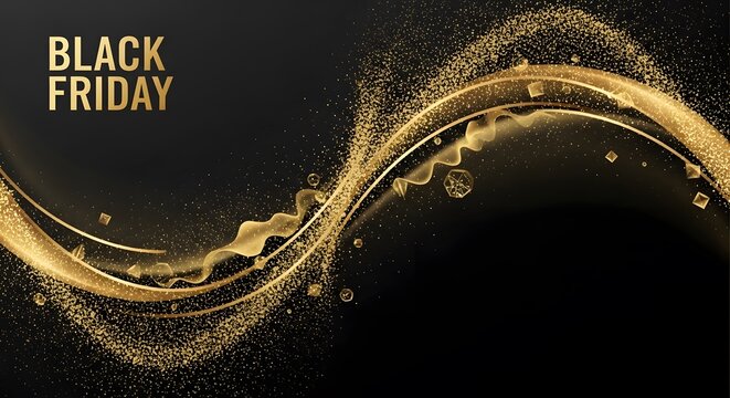 Black friday sale gold infinity loop background