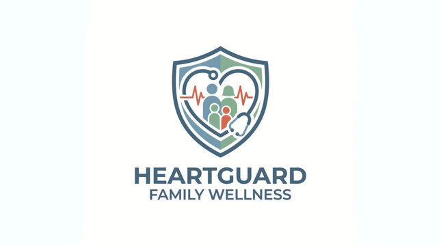 Heartguard Family Wellness logo design.