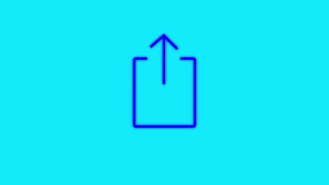 Export concept line icon. export icons for web and mobile animated video clip.
