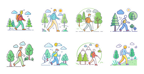 Fototapeta premium Colorful diverse people dancing together in a circle - Vibrant vector illustration of happy people holding hands and dancing joyfully in a unified circle formation.