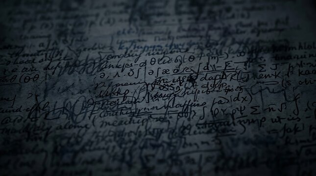 Blurry Dark Background with Illegible Handwritten Text
